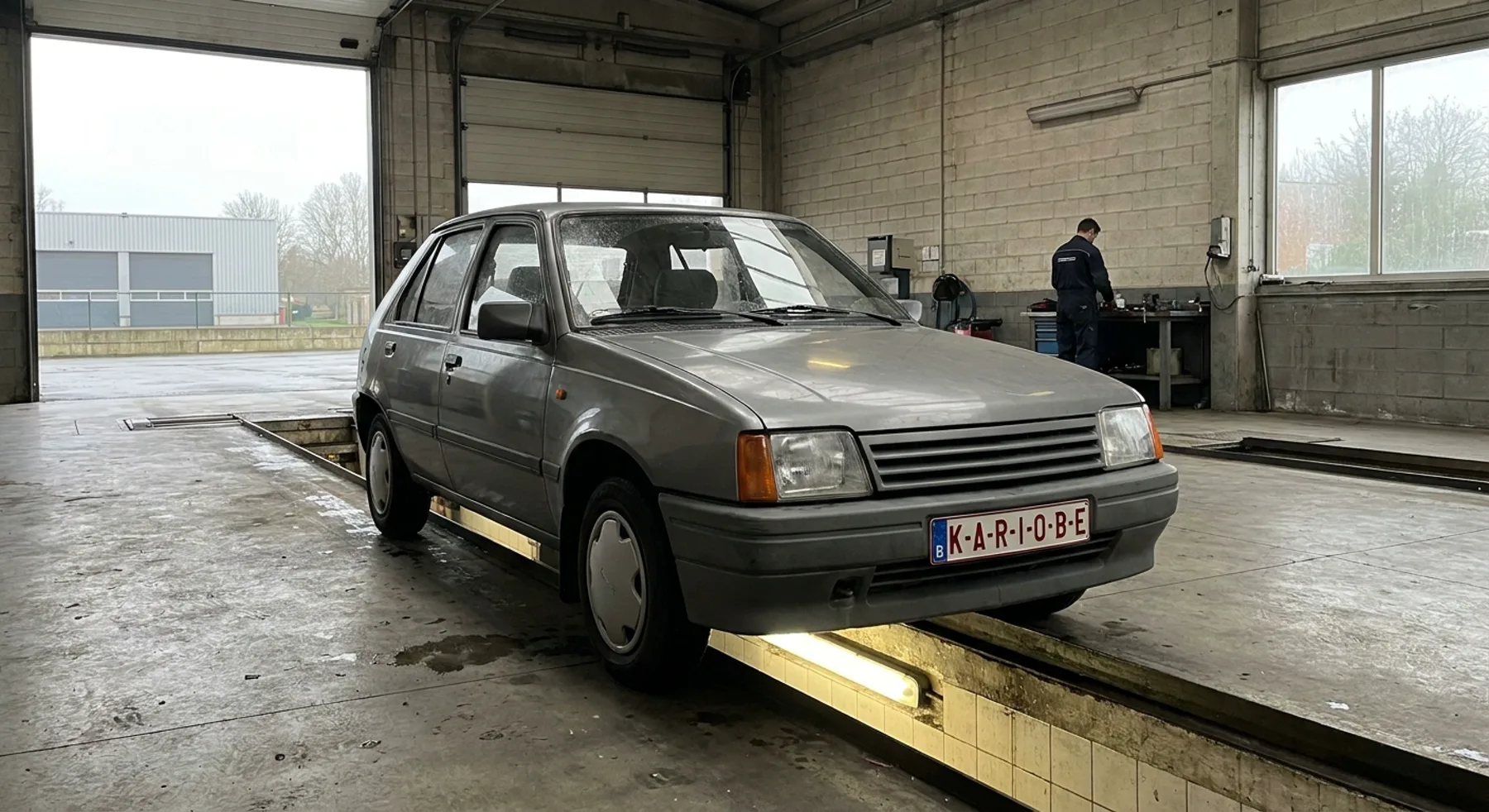 Auto op een Europese autosnelweg, symbool voor het Europese debat over de autokeuring