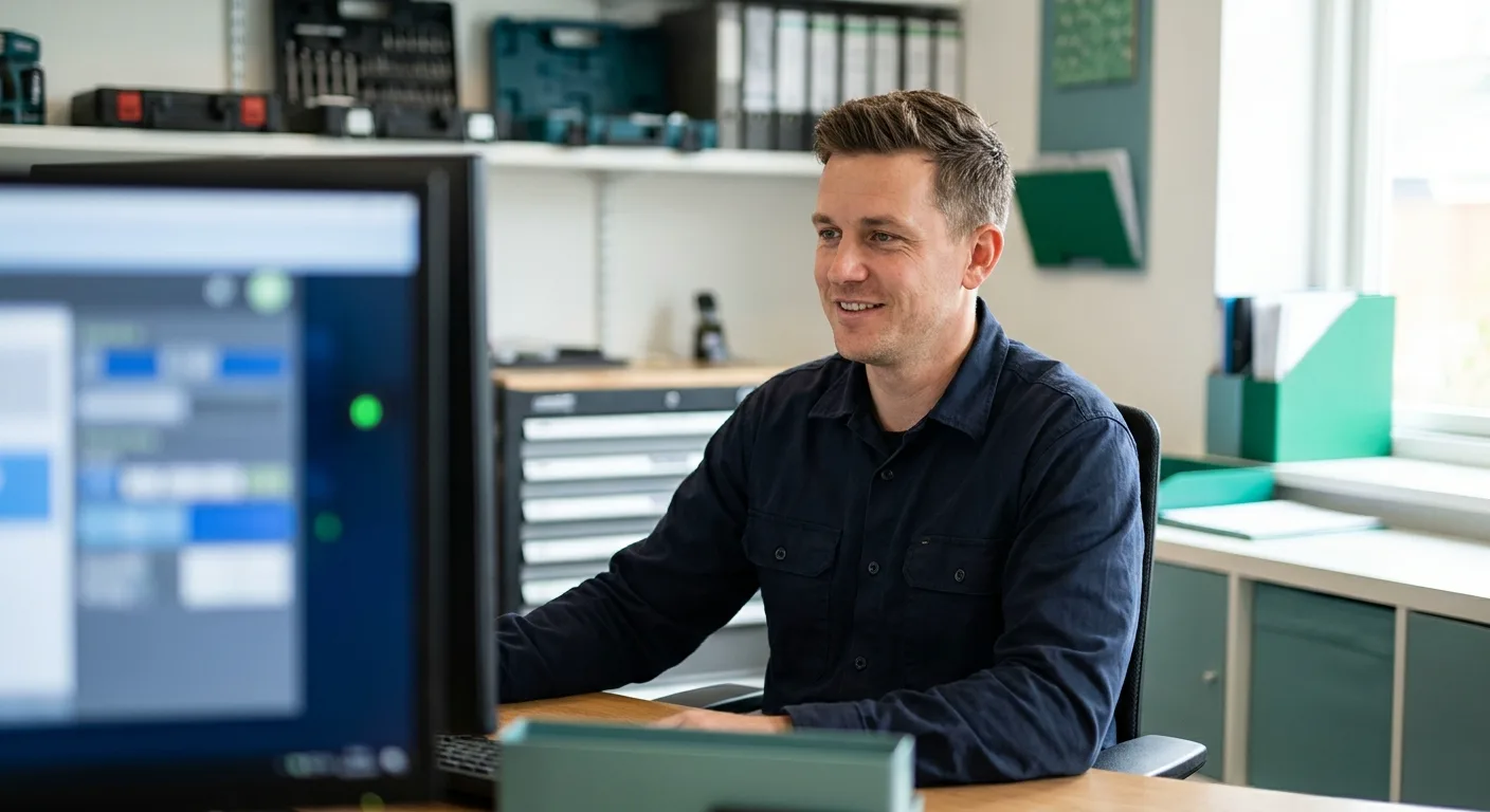 Een garagist bekijkt een nieuwe aanvraag in het Kario-partnerportaal