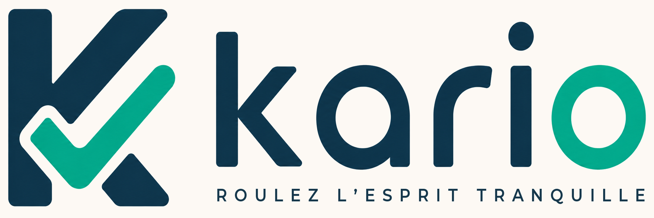 Logo Kario crème de référence pour fonds sombres